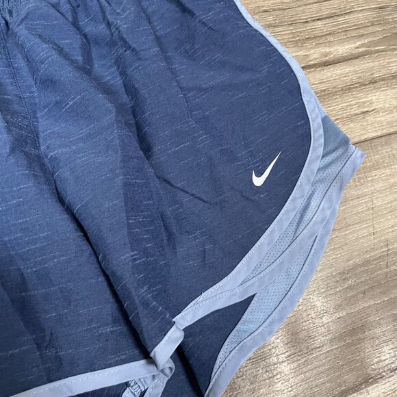 Nike Athletic Dri-Fit Mid Rise Lined Running Shorts Blue Women’s Size L - Picture 3 of 10